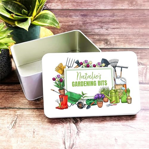 Garden Tools & Equipment Rectangle Personalised Gardening Tin Personalised Gift | Custom Gift | Personalized Tin | Personalised Tins | Gift For Her | Gift For Him