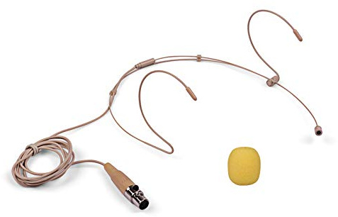 keppy Lightweight Headworn Headset Microphone Condenser Mic 3-pin Mini XLR Plug for Wireless Bodypack Transmitter