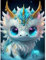 ParNarZar 5D Diamant Painting bilder 30x40cm Süßer Drache, Klein Eckige Steine DIY vollbild set für Eingangshalle, Treppe, Küche, Speisesaal, Wohnstub, Schlafzimmer