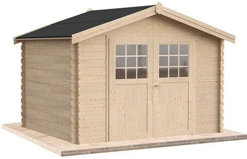 Casetta in legno da giardino per esterno 9 mq 300x300 25mm MADE IN ITALY mod. MIRO' casetta in legno, rimessa attrezzi, deposito, box per esterni (Con Pavimento)