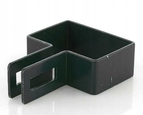 Endschelle rechteckig 60x40mm - Anthrazit Zaunschelle für Zaunpfosten - Befestigung von Gitterstabmatten - Zaunschellen Schelle Strebenschelle Pfostenschelle