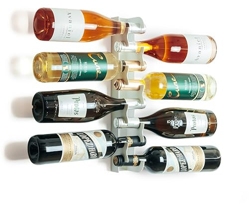 etterr Botellero Vino. Mueble Cocina, Decoracion Pared, Estanteria Pared, Botellero Pared, Accesorios Vino, Mueble botellero, Botellero Vino Pared, Soporte Vino. (1, Blanco)