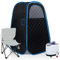 Wizzisauna Tenda portatile per sauna a vapore, 1100 W e 2,6 l, per sauna a vapore, corpo completo, 9 livelli, telecomando, sedia pieghevole 600D (30,71 x 30,71 x 51,97)