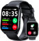 Vtkp Smartwatch Herren Damen, 2,1HD Touchscreen Smart Watch mit Bluetooth Anrufe, 110+Sportmodi Fitnessuhr, Herzfrequenzmonitor Schlafmonitor Schrittzähler, IP68 Wasserdicht für iOS Android,(Schwarz)