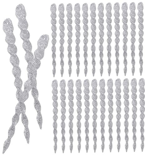 COLLBATH 60 Pezzi Decorazioni Natalizie Da Appendere Ghiaccioli Per Albero Di Natale Addobbi Natalizi Per Feste Di Natale