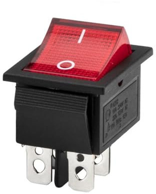2 pezzi 31x25mm interruttore a bilanciere illuminato rosso a forma di barca con interruttore della luce 2 poli ON OFF 4 pin KCD2-201N KCD4 16A