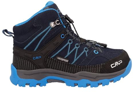 CMP Unisex Kinder Kids Rigel Mid Trekking Shoes WpTrekking-Schuhe | Clima Protect, rockene Füße, atmungsaktiv, griffige Sohle, schnelles Schnüren, stabiler Knöchelhalt, Lederschuhe, Outdoor