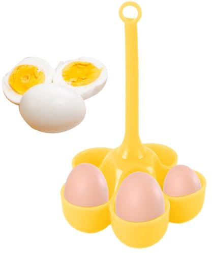 Eierhalter für gekochte Eier, Dampfgarer mit hitzebeständigem Silikongriff, waschbarer Silikon-Eierhalter für Eierpochieren, Kochtopf, Dampfgestell und Herd