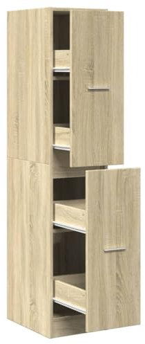 Kangmusi Apothekerschrank Sonoma-Eiche 30x41x144,5 cm Holzwerkstoff, kangmusi855171