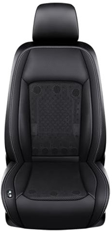 CUCUKAKA Kühlende Sitzauflage Auto, mit 24 Fans, 12v/24v, 3 Kühlstufen Auto Sitzbezüge Cooling Car Seat Cover für Auto LKW Van,Black-24V