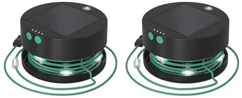 Gvvsjgdbis 2X luz de camping al aire libre guirnaldas solares LED lámpara de camping cargador de teléfono gadgets al aire libre equipo de camping