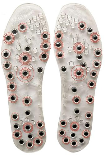 Magnetische Einlegesohlen Original, Magnetische Schuheinlagen Akupunktur,Magnetische Einlegesohlen zum Abnehmen,Fersensporn Einlagen,Erleichterung für Ermüdung Mit Magnetischen(Size:2 pairs EU:45-46)