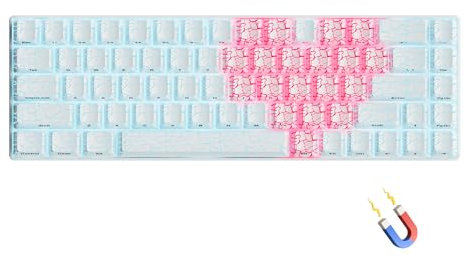 OHY XVX HE68 60 Percent Gaming Keyboard,Hall Effect Magnetic Switches, CNC Aluminum Frame, Rapid Trigger Keyboard w Topographic IMD Keycaps, 8KHz Polling Rate, Adjustable Actuation,Hot-Swap-Ice Crack
