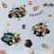 ANATTASOUL Monstertruck und Wände knacken Wandtattoo, Wandaufkleber Wandsticker Wanddeko Selbstklebend für Wohnzimmer, Schlafzimmer, Flur, Badezimmer, Küche, Wanddeko