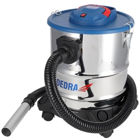 Dedra Industriestaubsauger für Schutt, Asche, Gips stark 1200W 20l, DED6594 Arbeitstemperatur bis zu 40°cm, 19 kPa, 3,5m Kabel, Turbine für 26500/min Volumenstrom