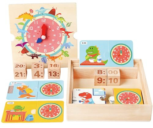 Dr. MUYA® Montessori Spielzeug 3 4 5 6 Jahre, Lernuhr Kinder, Kinderspielzeug ab 3 Jahre, Spielzeug Junge 3 Jahre, Lernspielzeug, Geschenk für 3–6 Jahre Kinder Junge Mädchen