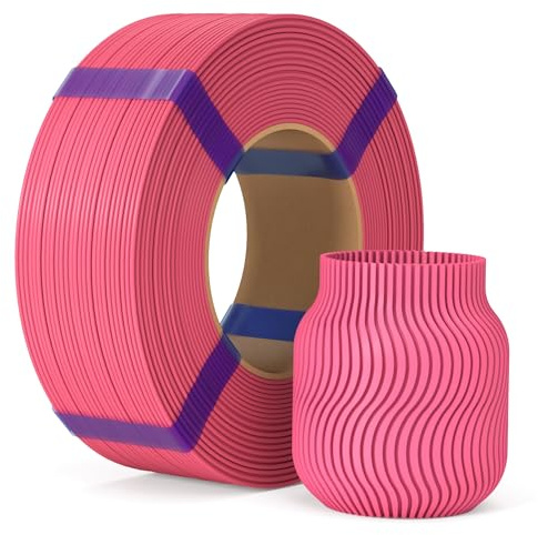 ELEGOO PLA Basic Refill Filament 1.75mm Knallpink 1KG | 3D Druck Filament ohne Spule, Hohe Durchmessergenauigkeit, Passend für die Meisten Wiederverwendbaren Spulen