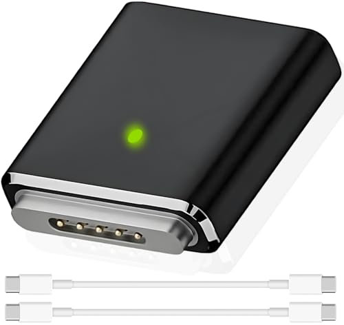 Xiatiaosann USB C zu Magnetic 3 Ladeadapter, 240W Typ-C Buchse zu Mag-safe 3 Stecker Ladeadapter für Mac Book Pro, mit Typ-C Ladekabel