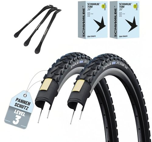 Schwalbe 2X Land Cruiser Fahrradreifen 28 Zoll - MTB & E-Bike Reifen Set