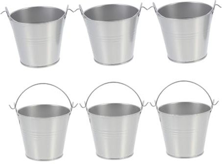 TOYANDONA 6piezas Mini Cubo De Hierro Maceta De Hierro para Suculentas Maceta para Bonsái De Contenedor para Plantas De para Decoración Interior y Jardín