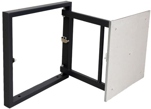 Tapa de registro alicatable OK Time 30 x 30 cm – marco de acero con placa de cartón yeso hidrófugo – apertura push-to-open Click-Clack – acceso oculto para fontanería e instalaciones en el baño