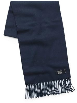 THE SAVILE ROW COMPANY LONDON Men's Luxury 100% Wool Scarf - Navy