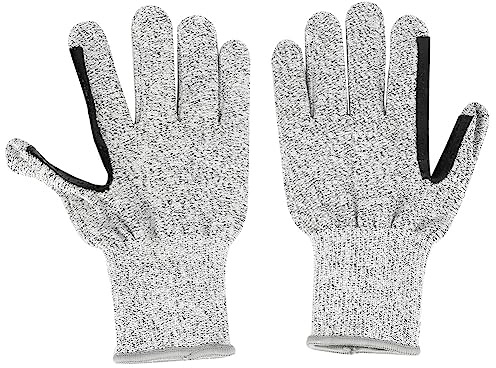 Lylithuif Schnittfeste Handschuhe HPPE Silica Gel Level 5 13 Stiche Heather Grey Handschutz für Glas, mechanische Elektronik, Automobile