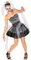 tectake dressforfun Sexy Schwarze Witwe Frauenkostüm Halloween Kostüm inkl. Haarrifen mit Blumen und Schleier & extra Tüllband (M | Nr. 300146)