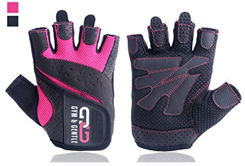 Gym & Gentle Fitness Handschuhe Damen/Herren - Trainingshandschuhe/Handgelenkstütze -Krafttraining/Bodybuilding/Crossfit (Rosa, S)