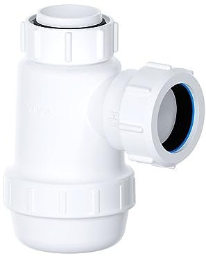 Viva Sanitary WTBT3238 EASI-FLO Bottle Trap 38mm Seal for Basins, Sinks & Bidets 32mm/1¼