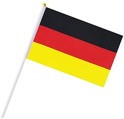 Romote Deutschland-Flagge, 14*21cm, Schwarz, Rot, Gold, Patriotisch, Unisex, Rechteckig, Alle Gelegenheiten, Flagge