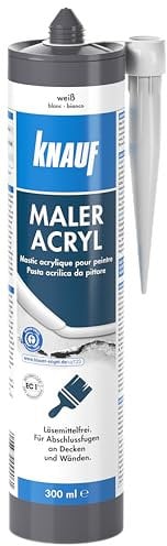 Knauf Acrylique de peinture pour joints de dilatation et de raccordement à faible sollicitation – Acrylique étanche, masse de joint pour l'étanchéité en intérieur et en extérieur