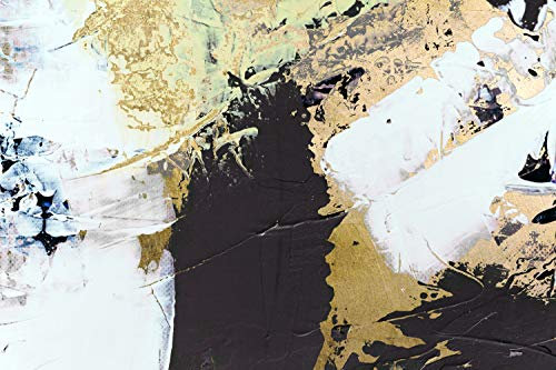 | Acrylglasbild mit Blattgold | Wandbild Glasbild Acrylbild Rahmenlos | Abstrakte Kunst | Druck auf Acrylglas | Goldveredelung | Größe: 60x40 cm