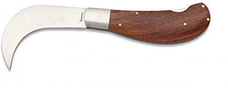 Navaja tranchete Hoja 8,8 cm para Camping, Caza, Pesca, Supervivencia y Bushcraft Albainox 19394 + Portabotellas de regalo
