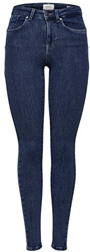 ONLY Damen Onlpower Mid Ph Up Sk Bb 3659 Noos Jeans, Blau (Dark Blue Denim), S (7er Pack)