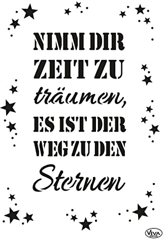 Viva Decor Schablone Nimm dir Zeit DIN A3 Kunst Basteln Malen