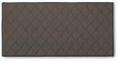 Talamo Italia - Cleo-Queensize-Bett, an der Wand montiertes Kopfteil aus Öko-Leder, 100 % Made in Italy, geeignet für ein Queensize-Bett, 130 x 60 cm, taubengrau