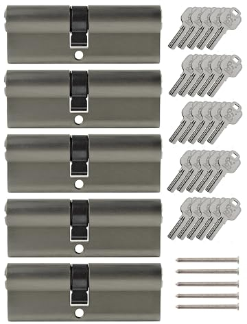 5x Profilzylinder 95 mm 45/50 gleichschließend inkl. 25 Schlüssel