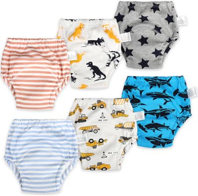 FLYISH DIRECT Packung mit 6 baby Trainerhose Kinder Trainingswäsche Kleinkind Töpfchen Hosen Unterwäsche WC-Trainingswäsche, 5T/120, 5 Jahre