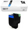 Eurotone XXL Cyan Toner kompatibel für Lexmark CX510de CX510dhe CX510dthe ersetzt 80C0X20 mit ca. 4.000 Seiten