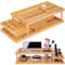 ONVAYA® Organizer für Make-up & Schminke | Kosmetik Organizer aus Bambus-Holz | Aufbewahrungsbox fürs Badezimmer | Ordnungsbox für Bad, Schminktisch oder Schreibtisch | multifunktional