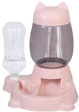Mrinb Distributeur Automatique de Croquettes et d'Eau pour Chat et Petit Chien - Mangeoire avec Bouteille d'Eau