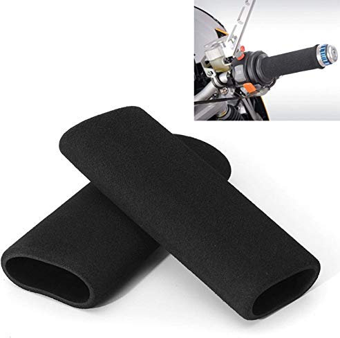 Motorrad Lenkergriff Schaum Griffe Motorrad Anti-Rutsch Schaum Schaumstoff Anti-Vibration Bequem Lenker Griff Abdeckung Anwendbarer Hülseninnendurchmesser 3.17-3.68 cm,Komfortable Handgriff 2 Stück