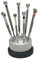 Masar Set de 9 Tournevis Horloger pour Montre – Embouts Plats Ultra-Fins – Outils de Réparation et Modélisme – Lames de Rechange Incluses – Avec Support Rotatif