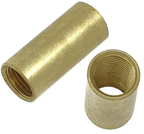 2 Stück Messing Muffe 12x30mm M10x1 Verbindungs-Muffe Gewinderohr ISO-Feingewinde 13-5 roh