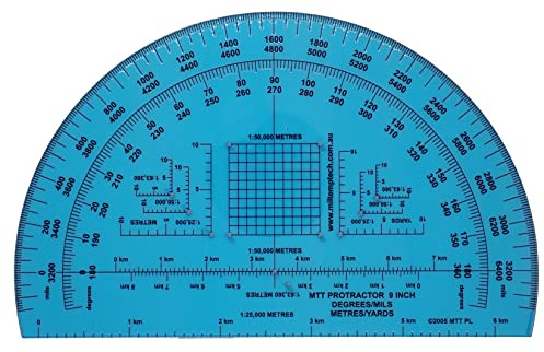MTT PL - Degrees Mils Meters Yards Protractors