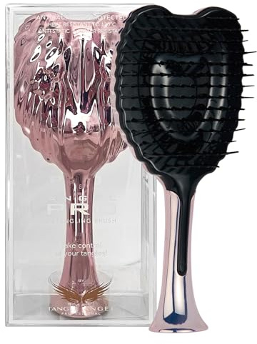 Entwirrende Haarbürste – antistatische Bürste mit entwirrenden, weichen Borsten für Perücke, glattes, gewelltes und lockiges Haar – feuchtes und trockenes luxuriöses Tangle Tamer – Tangle Angel