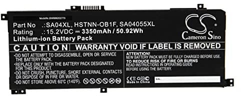vhbw Batterie Compatible avec HP Envy X360 15-DS0004AU, X360 15-DS0004NF, X360 15-DS0005NC Ordinateur Portable Notebook (3350mAh, 15,2V, Li-ION)