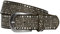 Just -Key Fashion Damen Gürtel - Vintage Gürtel - Teilleder Nietengürtel in 15 Farben - Army Länge 90