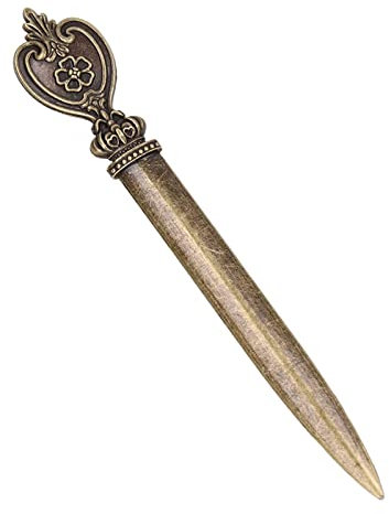 Zerodis Ouvre-Lettres, Couteau en Fonte de Style Antique Rustique de Luxe en Fonte avec Poignée Ergonomique pour Couper Les Enveloppes en Papier Ouvertes(Style 6)